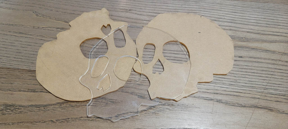 Clear Skull Profile Coasters (Pack of 8)