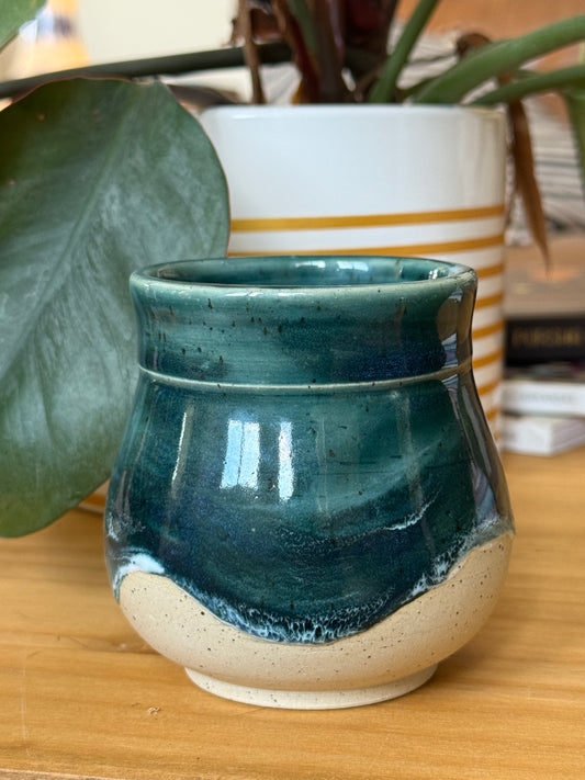 glazed vase