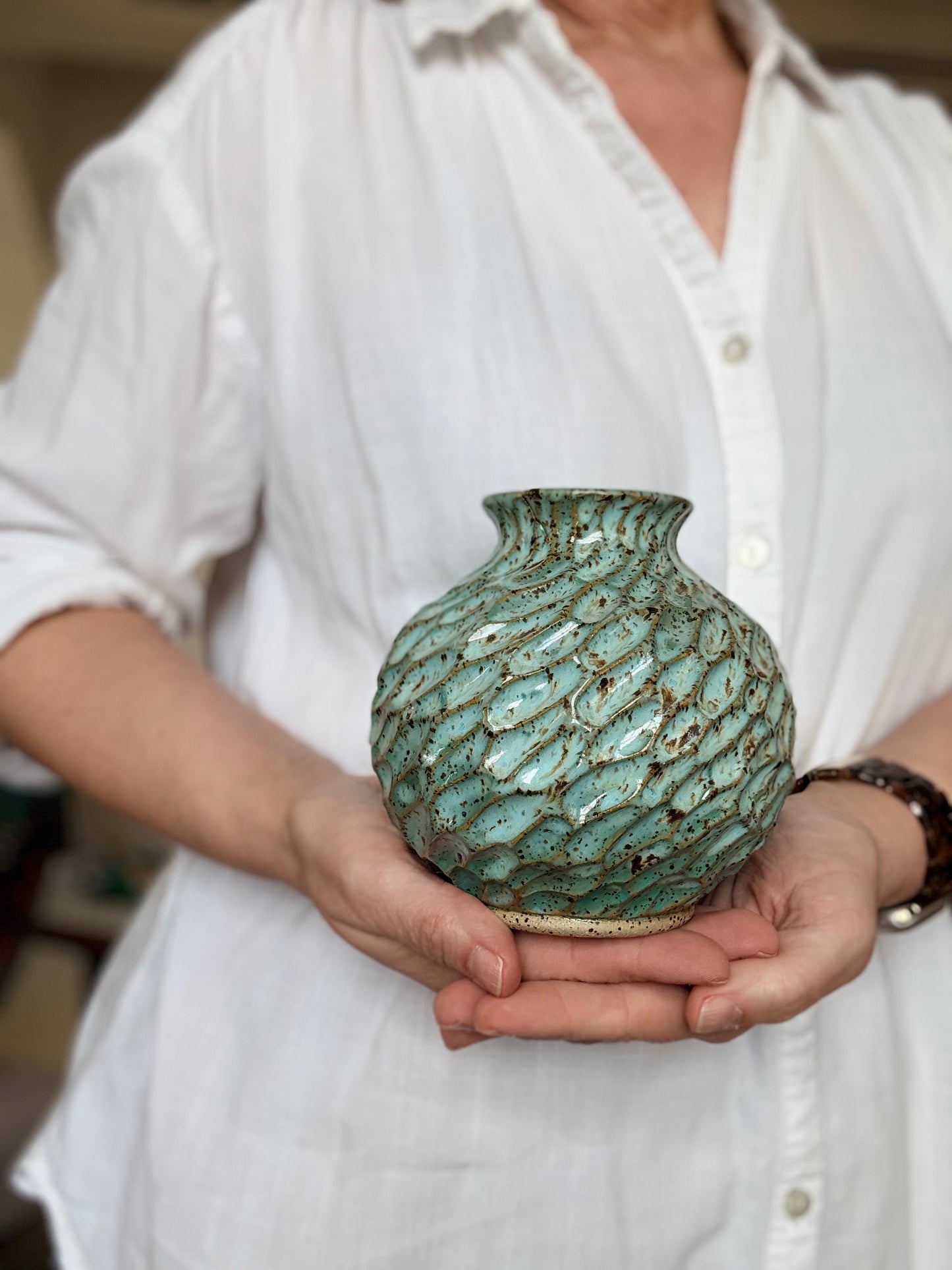 turquoise vase