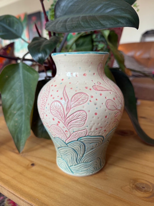 carved vase