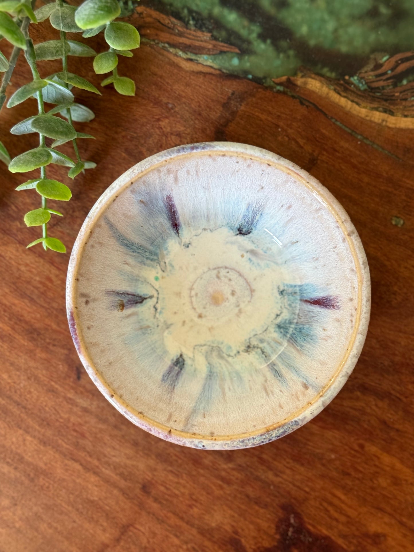 Two-Tone Blue Ceramic Bowl