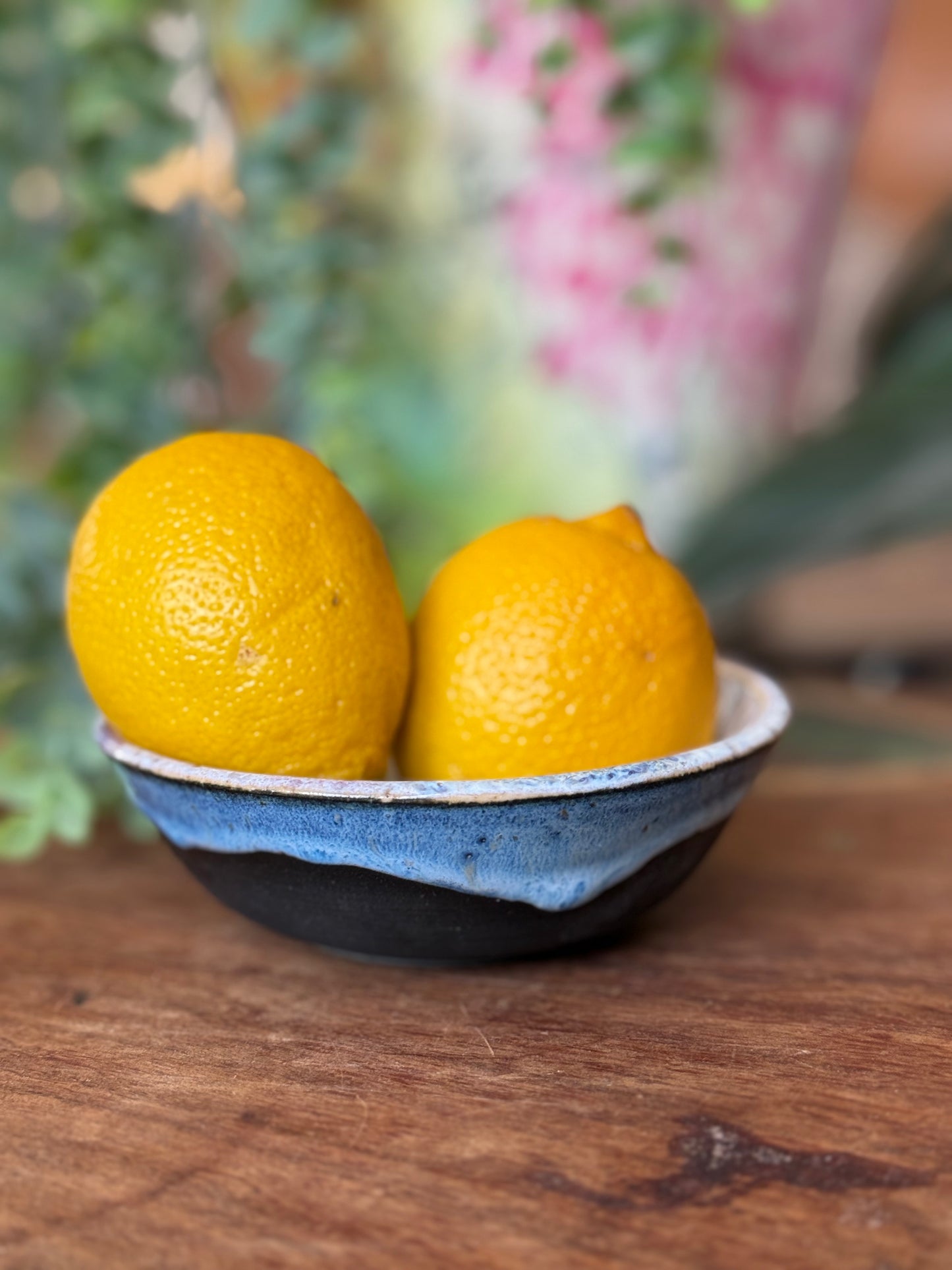 Two-Tone Blue Ceramic Bowl