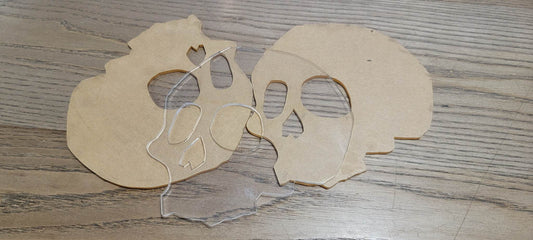 Clear Skull Profile Coasters (Pack of 8)