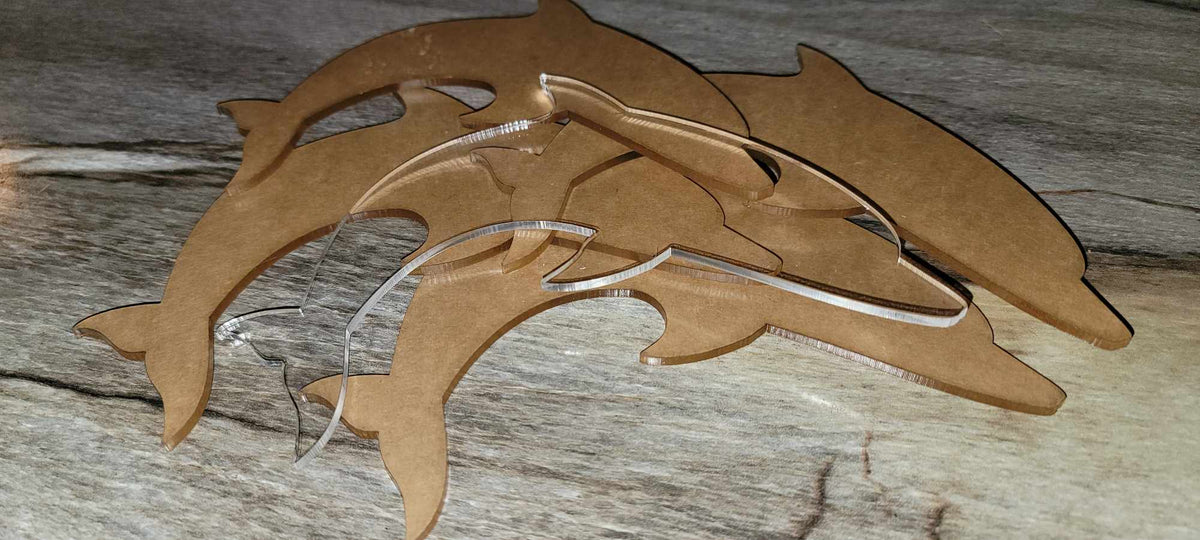 Clear Dolphin Coasters (quantity options)