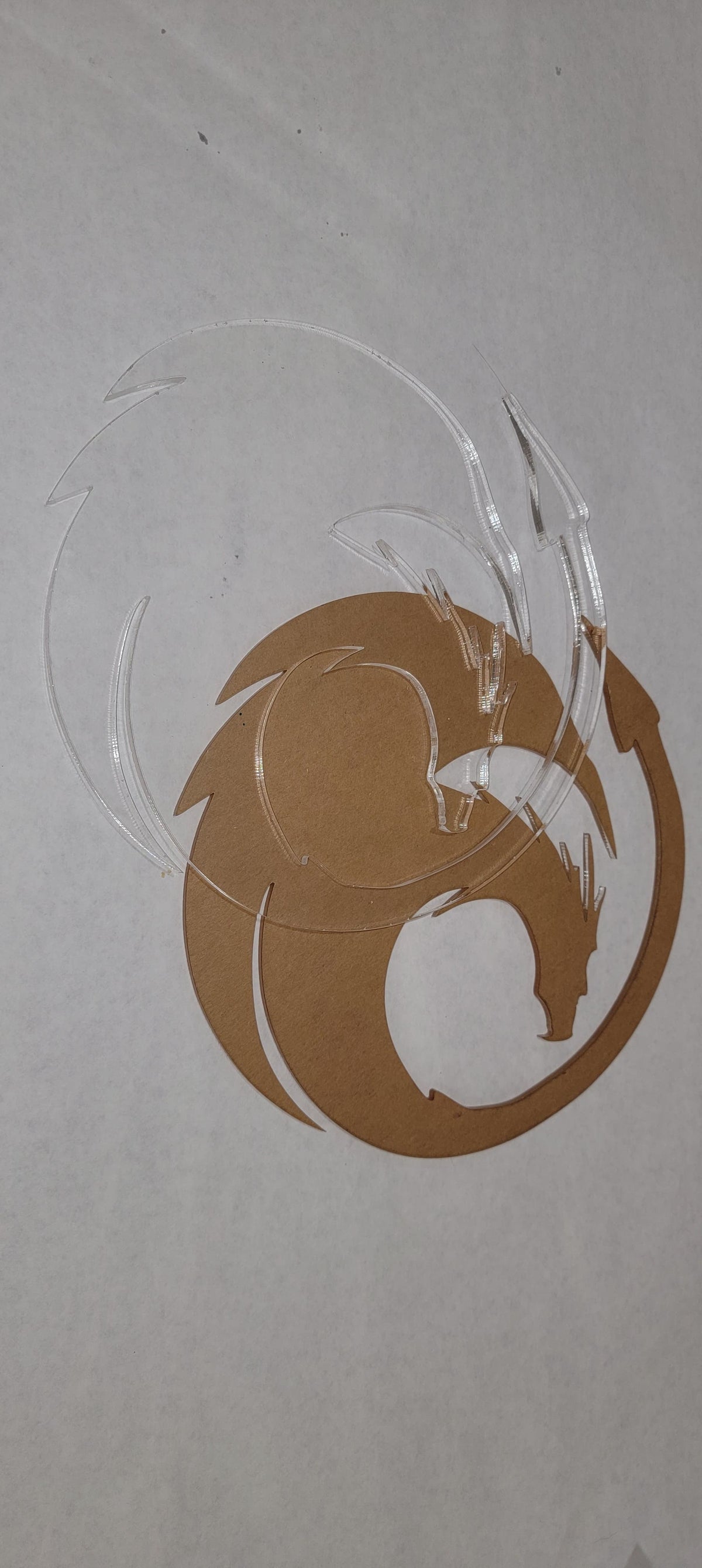 12'' CLEAR Dragon Acrylic Canvas Panel