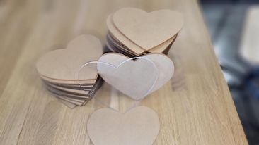 Clear Heart Coasters (Pack of 8)