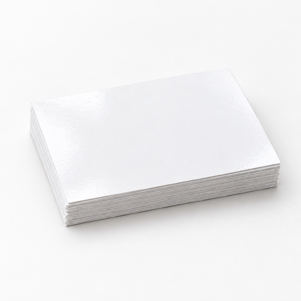 Illustration of Medium 6.5 by 4 inch SWIPIES paper stack; not to scale