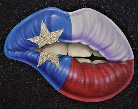 Texas Lips with Crystal Star